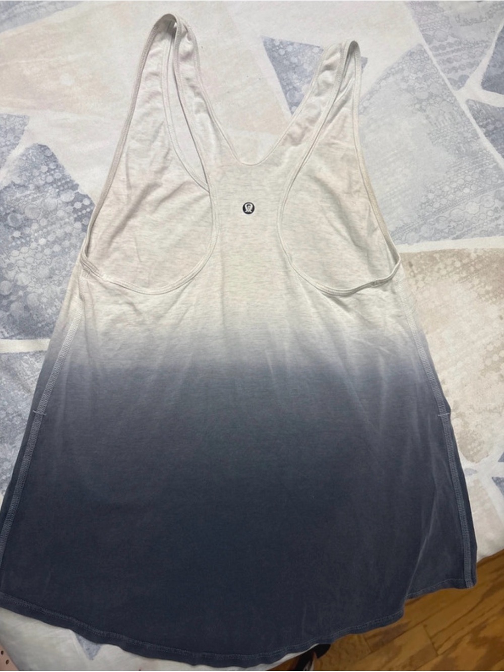 lululemon athletica White to Charcoal Ombre Racerback Tank